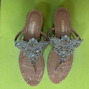 Gold Jeweled Sandals